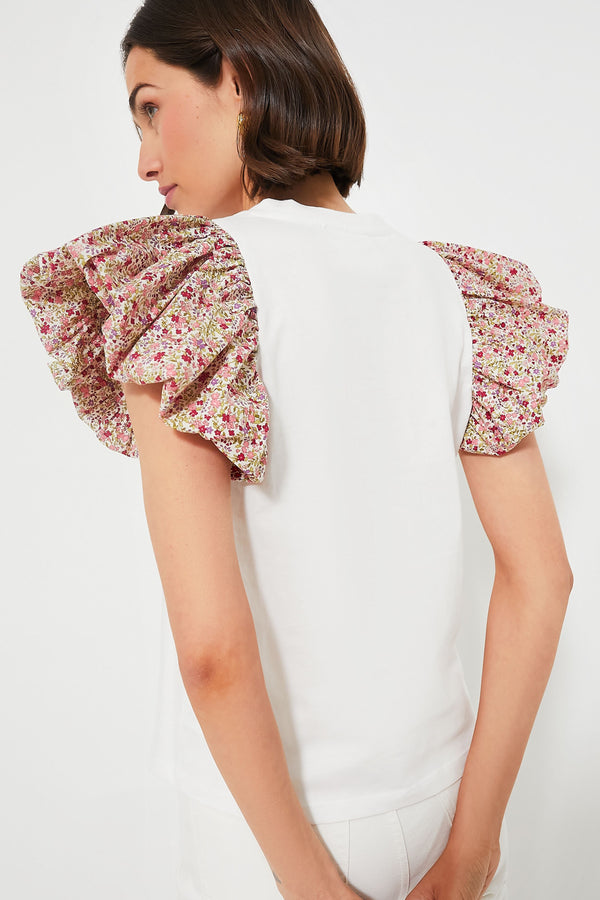 Floral Sleeve and White Shelby Tee