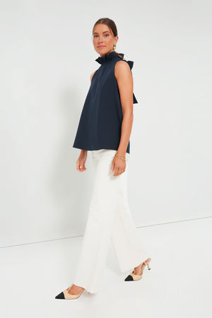 Navy Mason Top