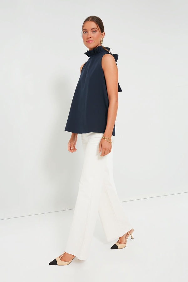 Navy Mason Top