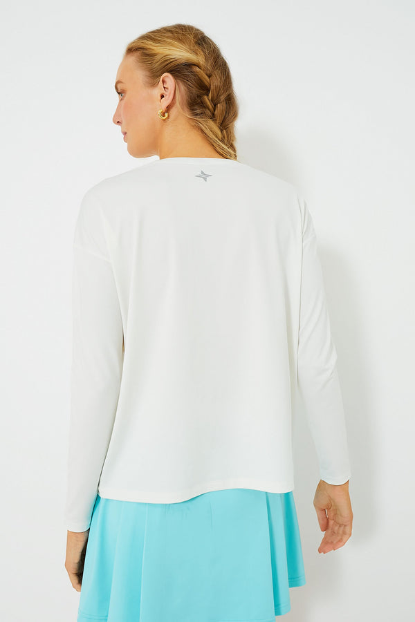 White Long Sleeve Ryan Boyfriend Tee