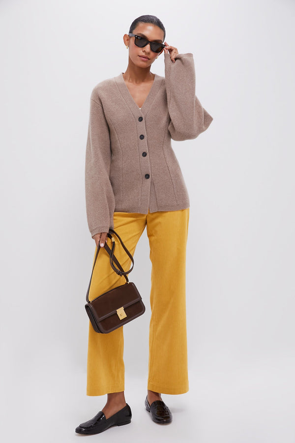 Walnut Paris V-Neck Button Front Cardigan