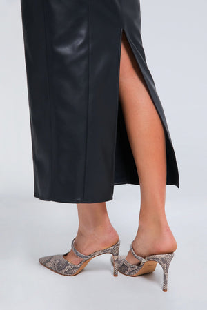 Black Kimberly Vegan Leather Dress