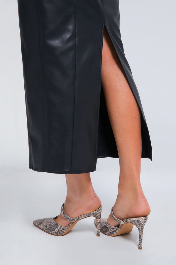 Black Kimberly Vegan Leather Dress