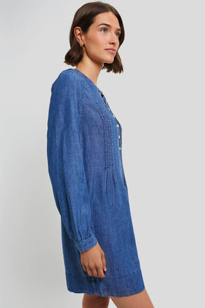Dark Rain Wash The Tried and True Long Sleeve Isha Dress