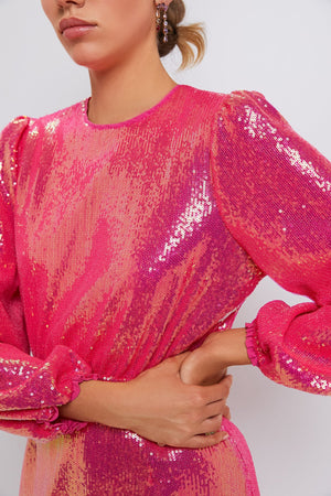 Pink Sequin Ivanna Dress