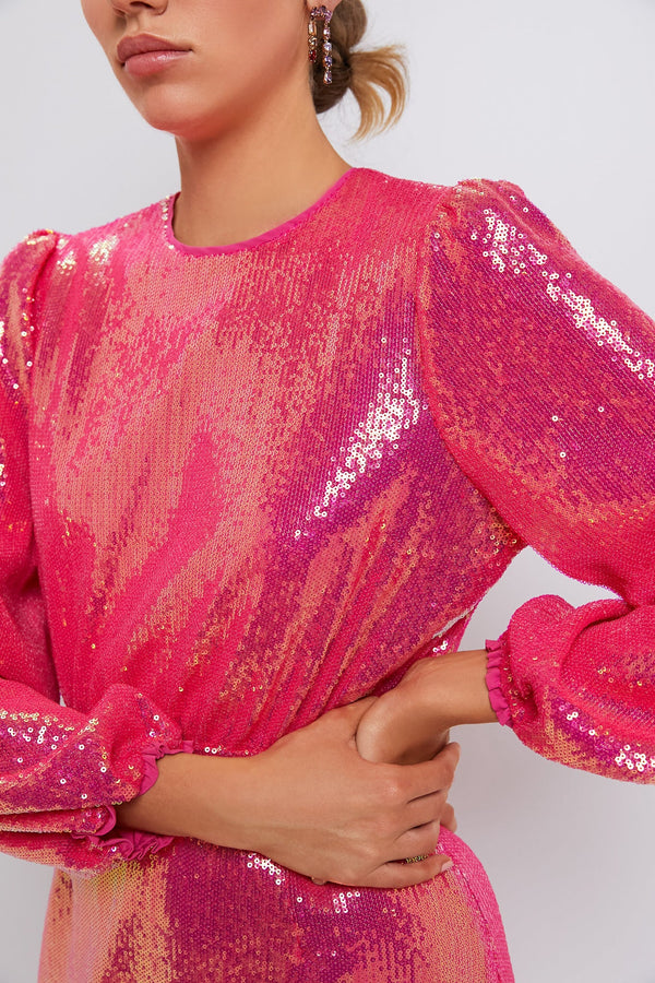 Pink Sequin Ivanna Dress