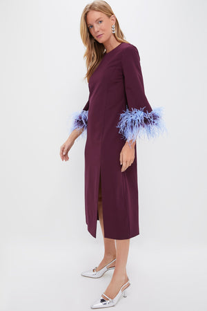 Oxblood Feather Eleanor Dress