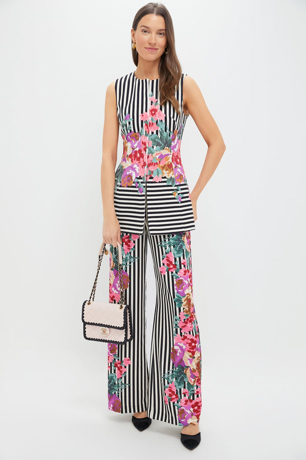 Flowering Trellis Structured Rhoda Tunic Top
