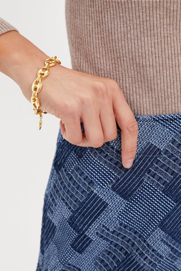 Denim Patchwork Meg Mini Skirt
