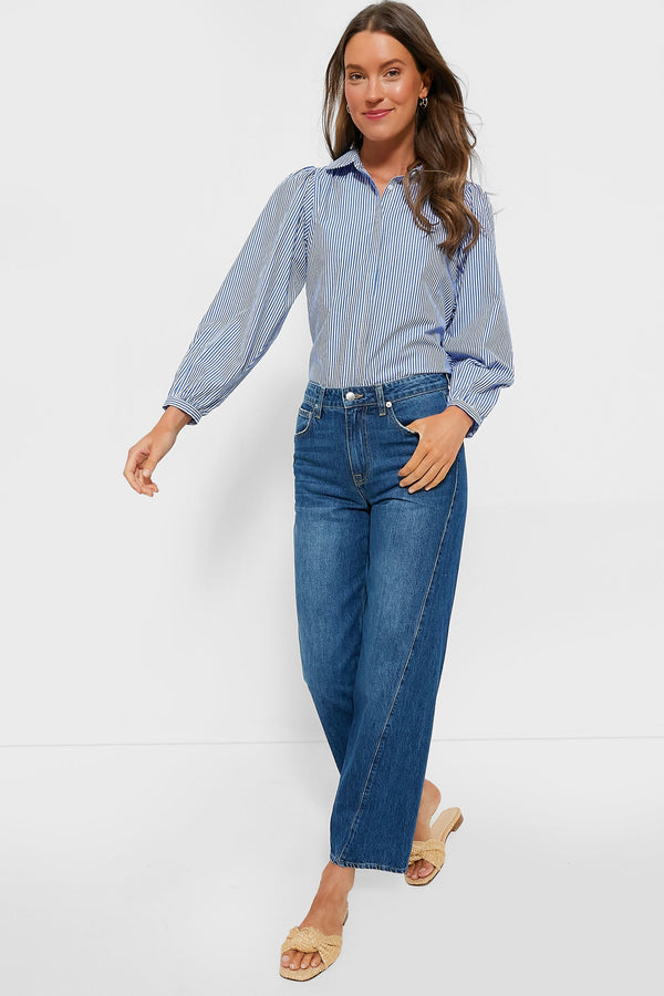 Blue Stripe Palmer Button Down