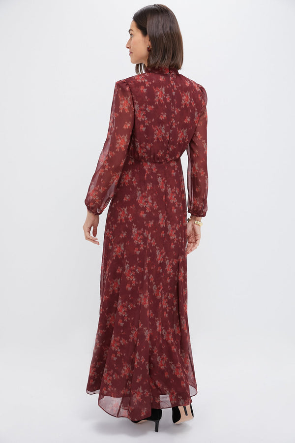 Burgundy Bouquet Adare Dress