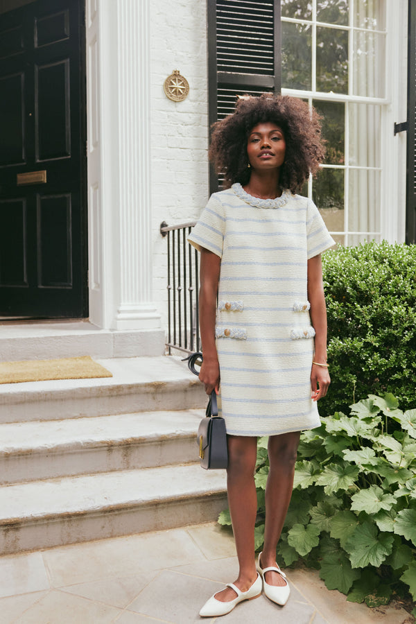 Coastal Blue Striped Jackie Dress